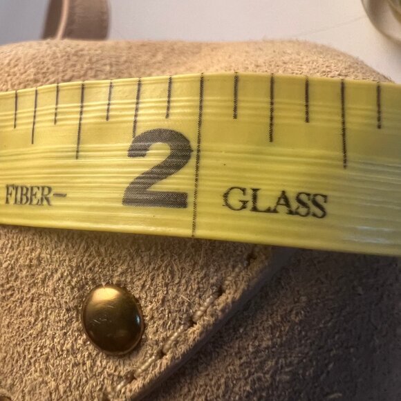 J.CREW Mini Montauk Suede Leather Purse Tan Stadium Concert - Picture 13 of 13